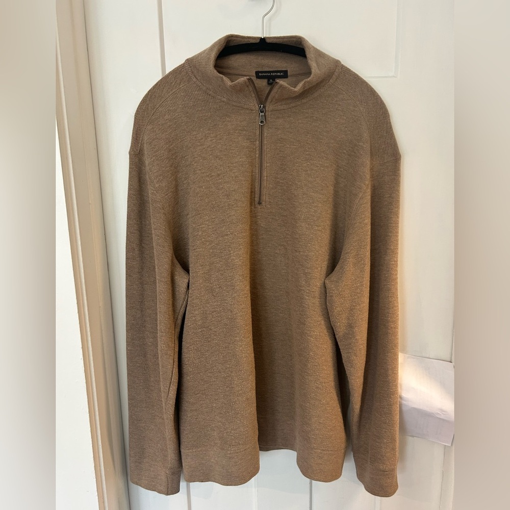 Banana Republic Brown Zip-Up Sweater